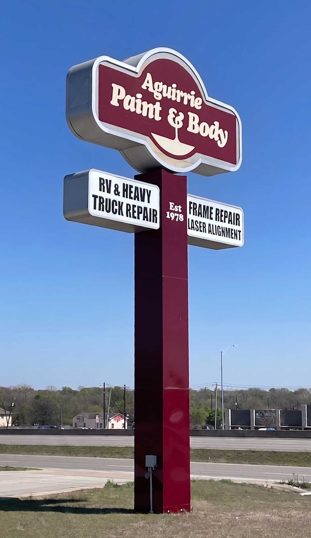 Aguirrie Paint & Body | Business Sign
